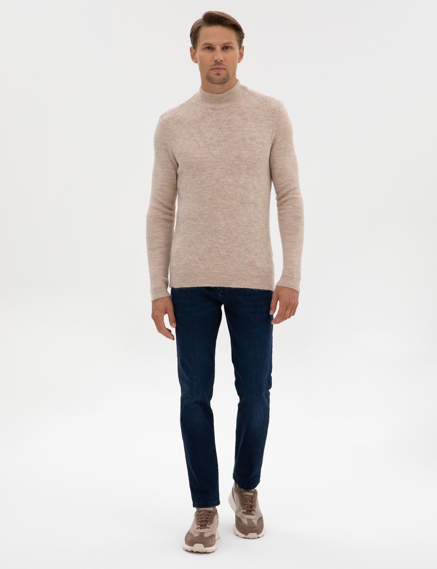 Lacivert Slim Fit Jean Pantolon