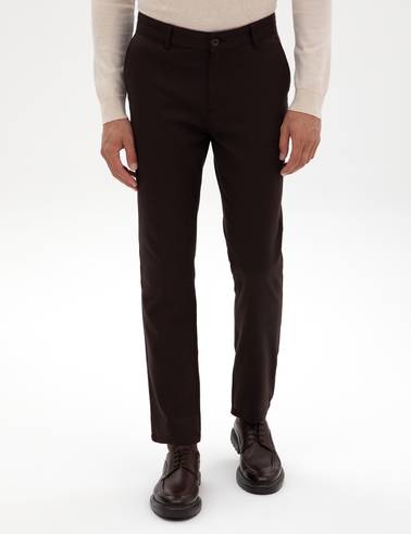 Kahverengi Slim Fit Kanvas Pantolon