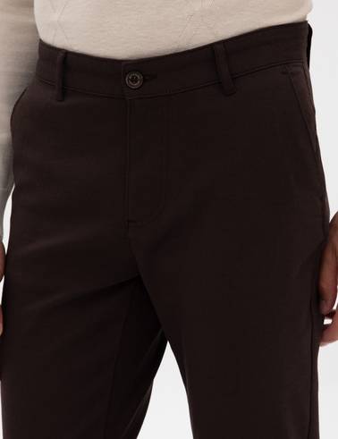 Kahverengi Slim Fit Kanvas Pantolon