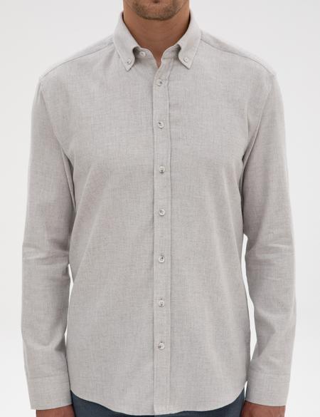 Açık Gri Regular Fit Uzun Kollu Gömlek - 50311380129