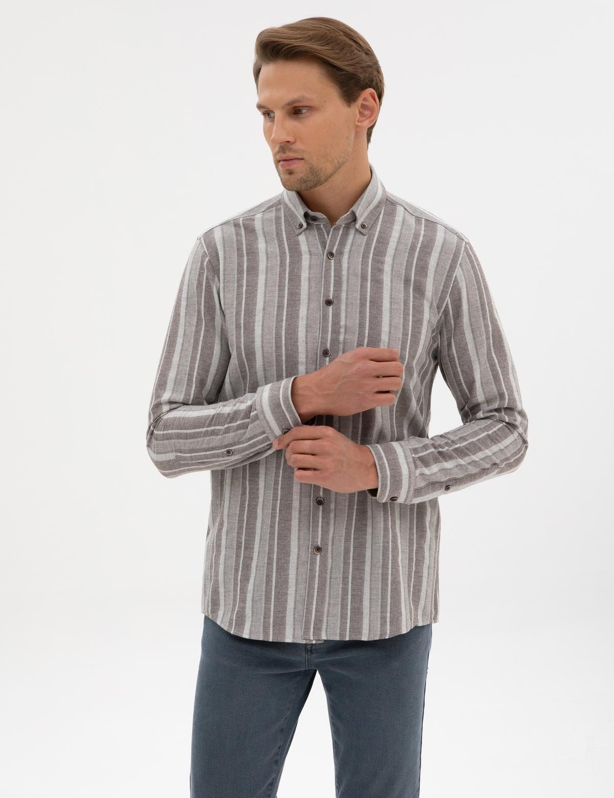 Vizon Regular Fit Uzun Kollu Gömlek - 50312328027