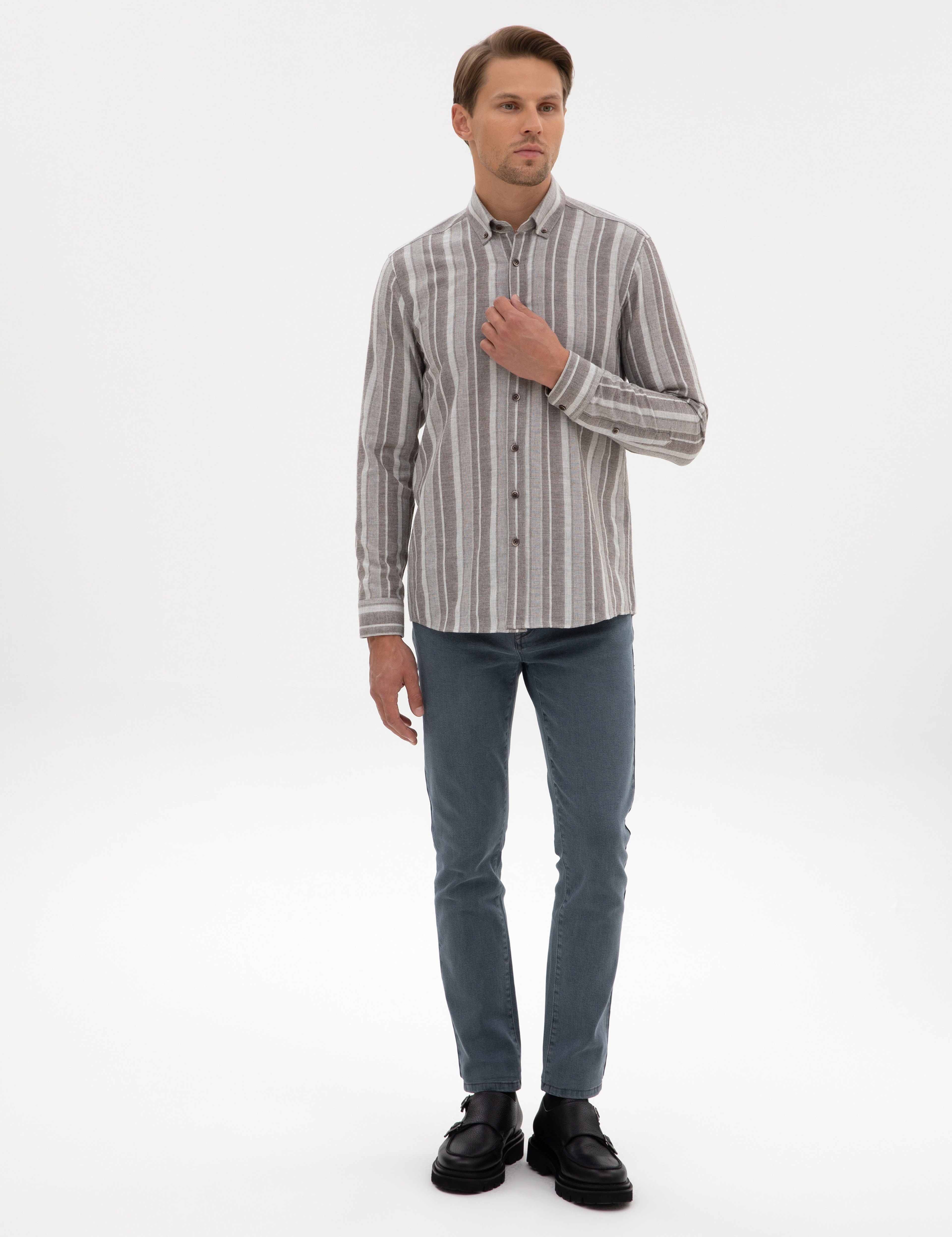 Vizon Regular Fit Uzun Kollu Gömlek - Image 4