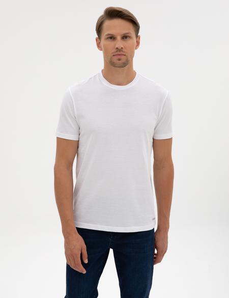 Beyaz Slim Fit Basic Tişört - 50320102001