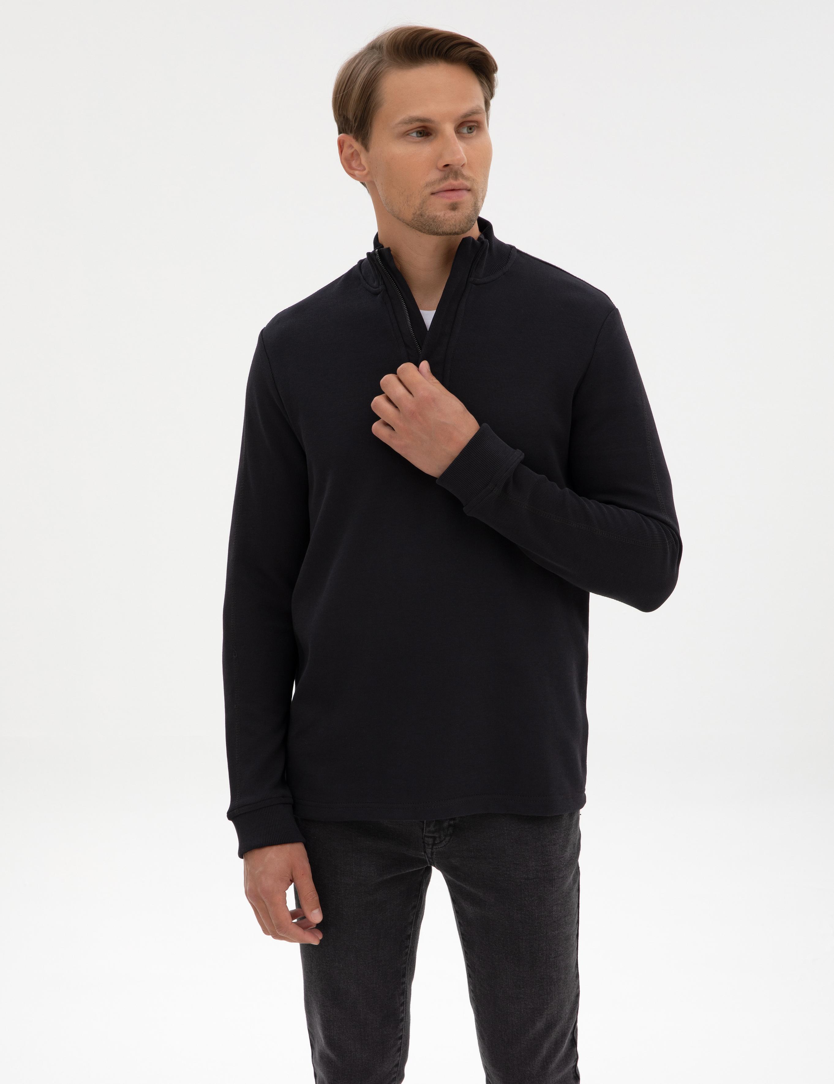 Siyah Regular Fit Sweatshirt