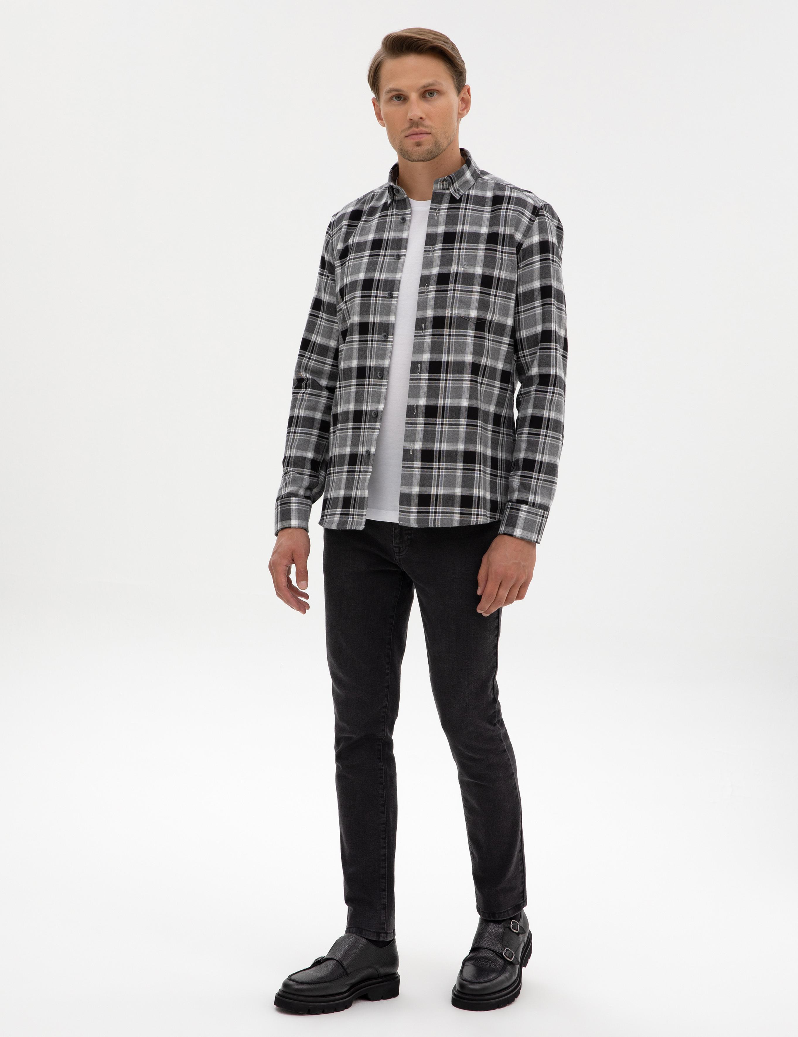 Siyah Oduncu Ekose Regular Fit Uzun Kollu Gömlek