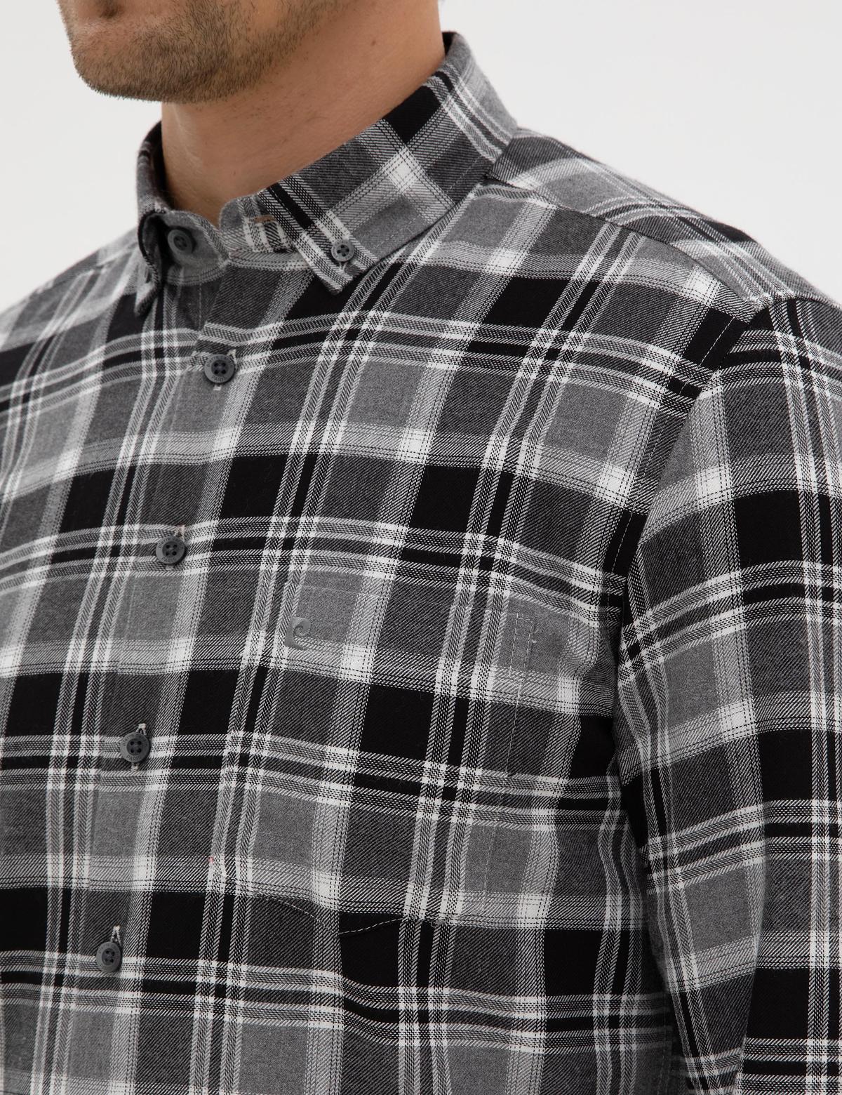 Siyah Oduncu Ekose Regular Fit Uzun Kollu Gömlek - 50312356005