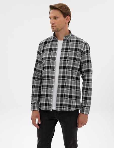 Siyah Oduncu Ekose Regular Fit Uzun Kollu Gömlek - 50312356005