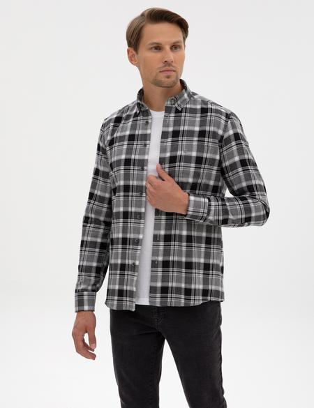 Siyah Oduncu Ekose Regular Fit Uzun Kollu Gömlek - 50312356005