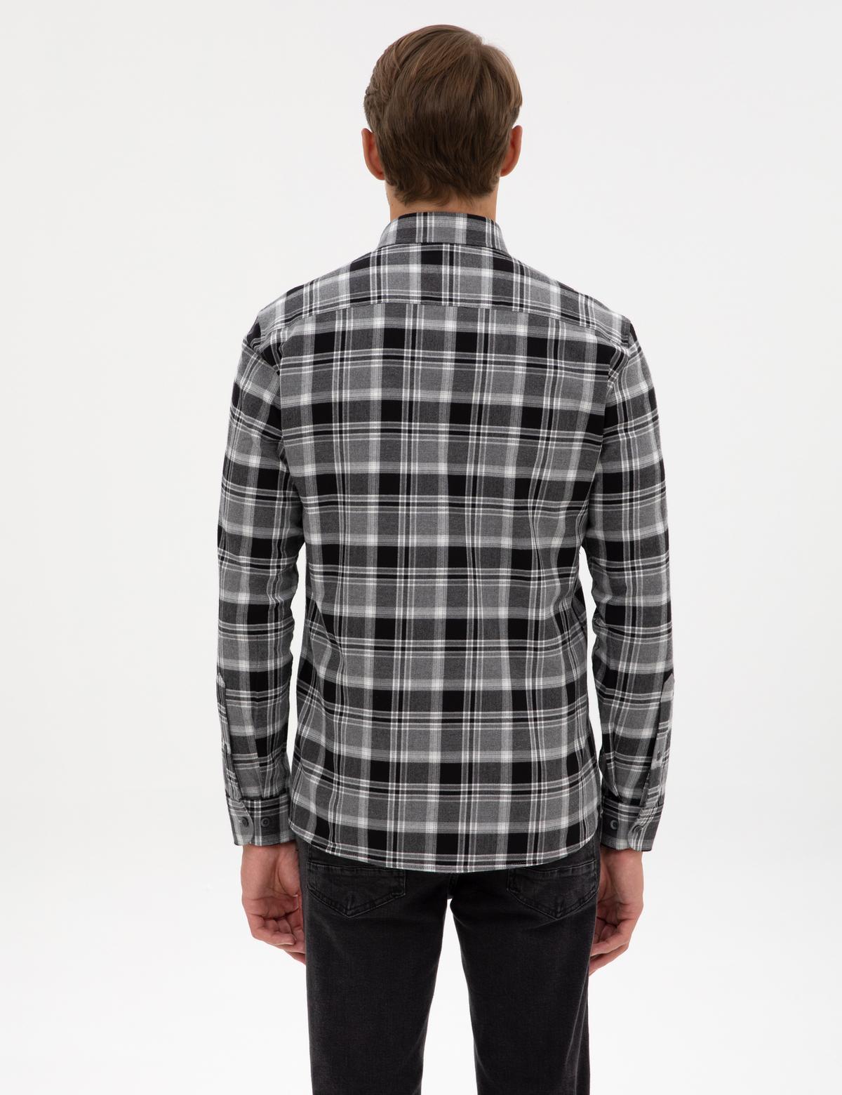 Siyah Oduncu Ekose Regular Fit Uzun Kollu Gömlek - 50312356005