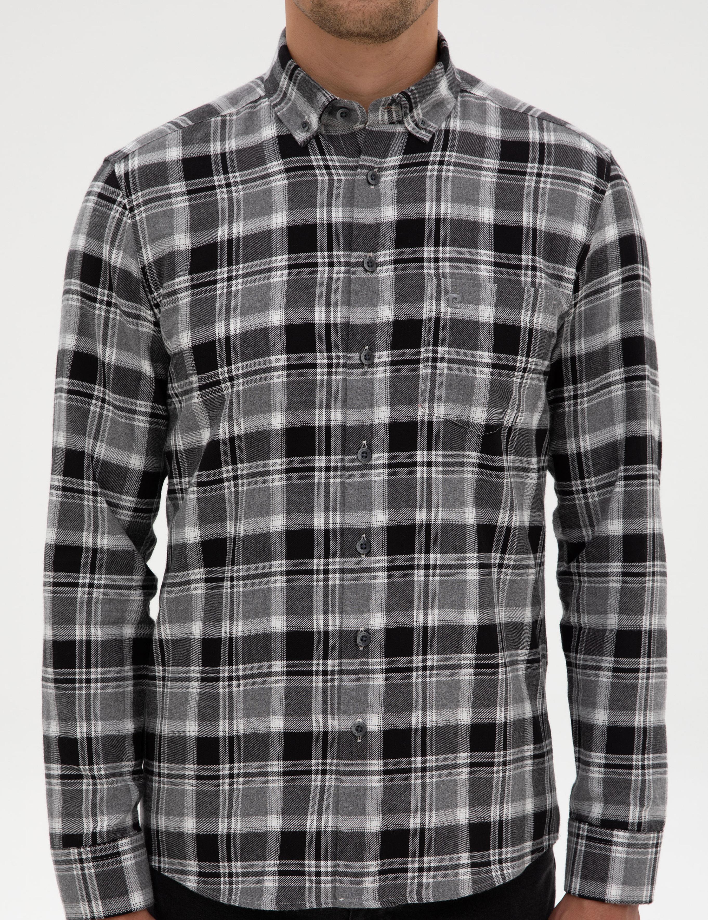 Siyah Oduncu Ekose Regular Fit Uzun Kollu Gömlek