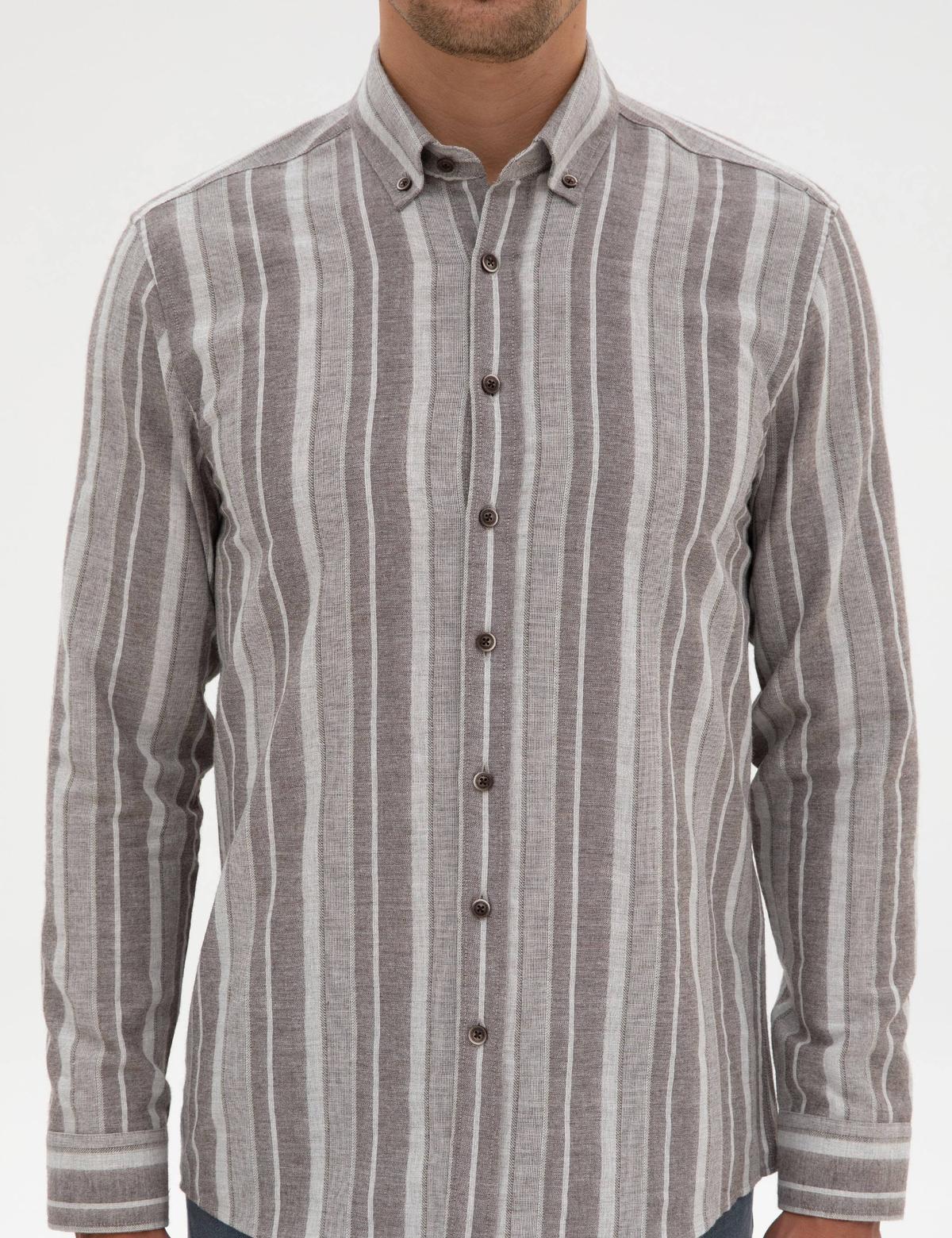 Vizon Regular Fit Uzun Kollu Gömlek - 50312328027