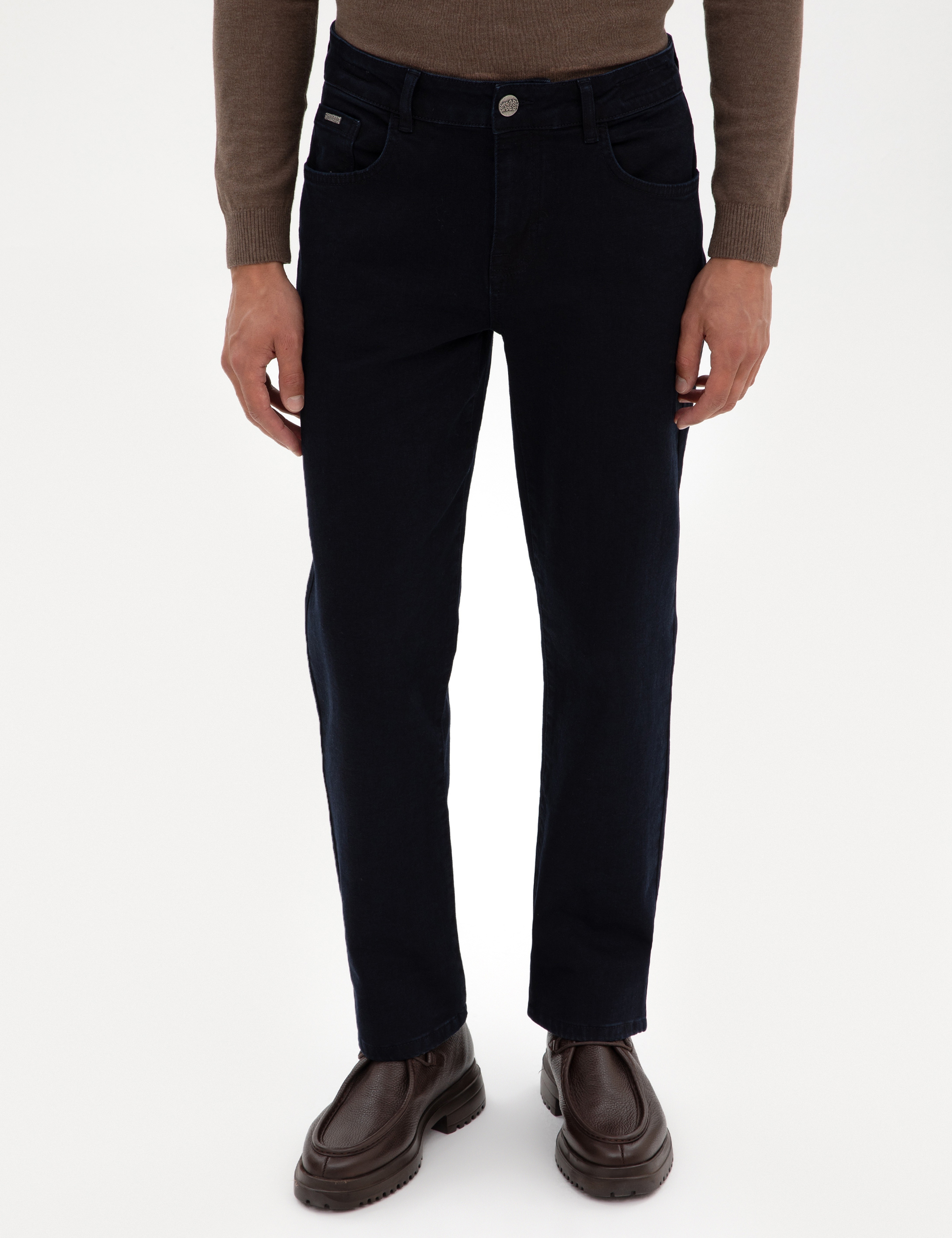 Koyu Lacivert Regular Fit Jean Pantolon - Image 2
