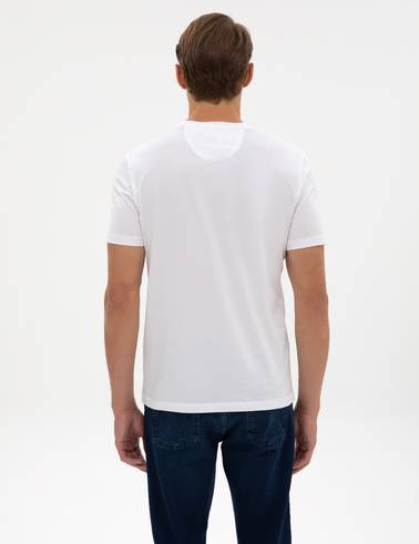Beyaz Slim Fit Basic Tişört