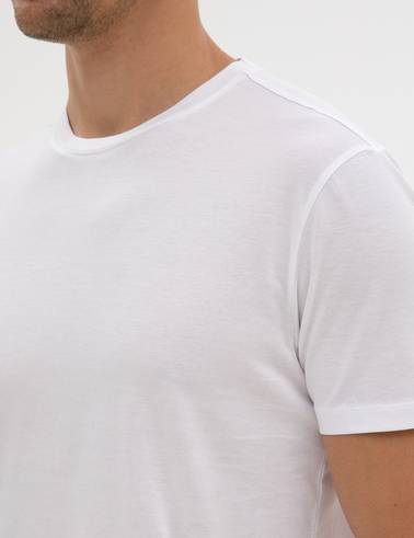 Beyaz Slim Fit Basic Tişört