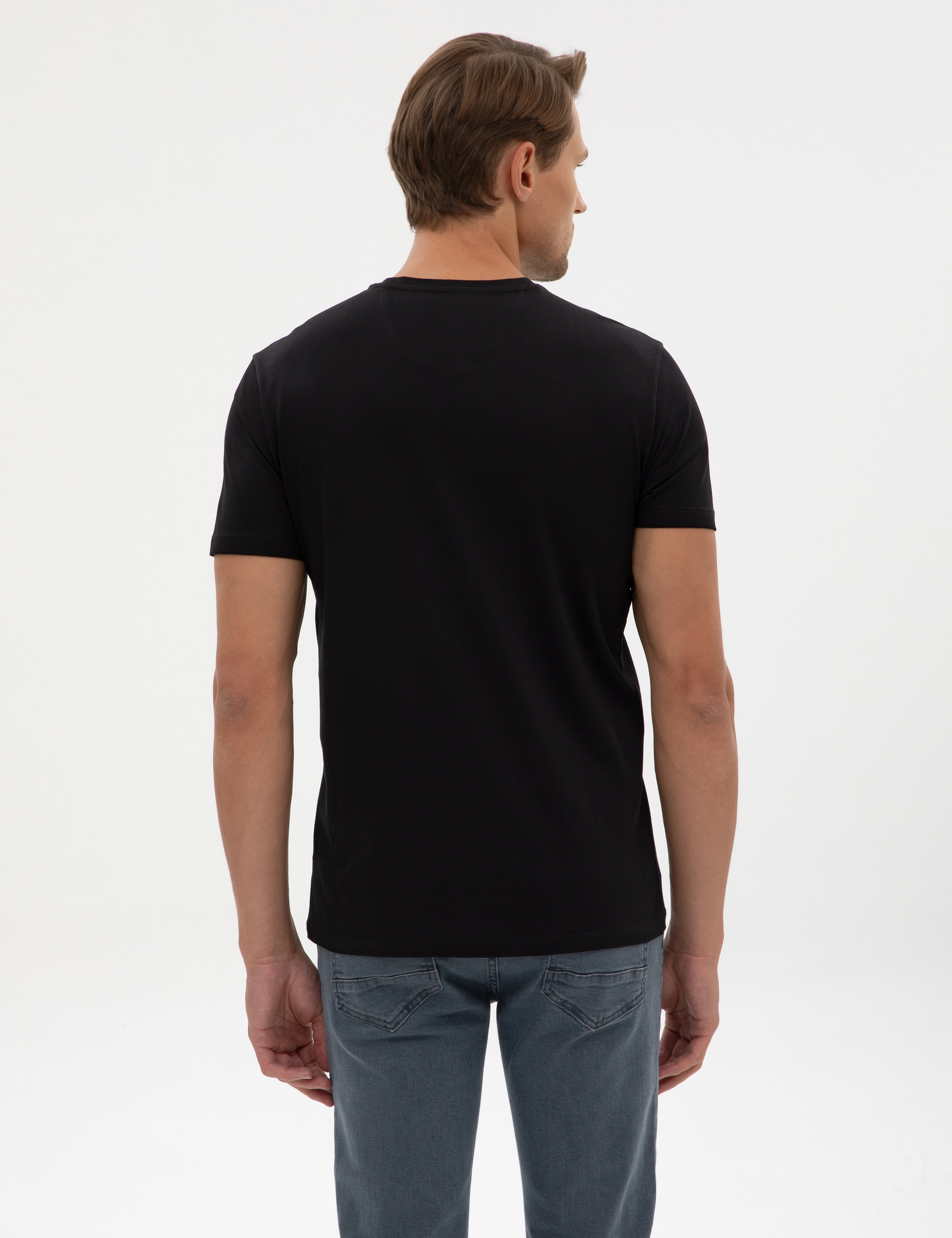 Siyah Slim Fit Basic Tişört