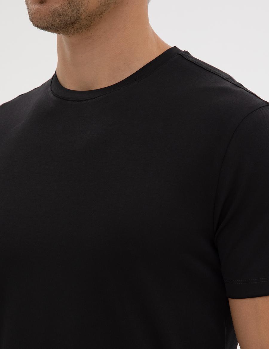 Siyah Slim Fit Basic Tişört