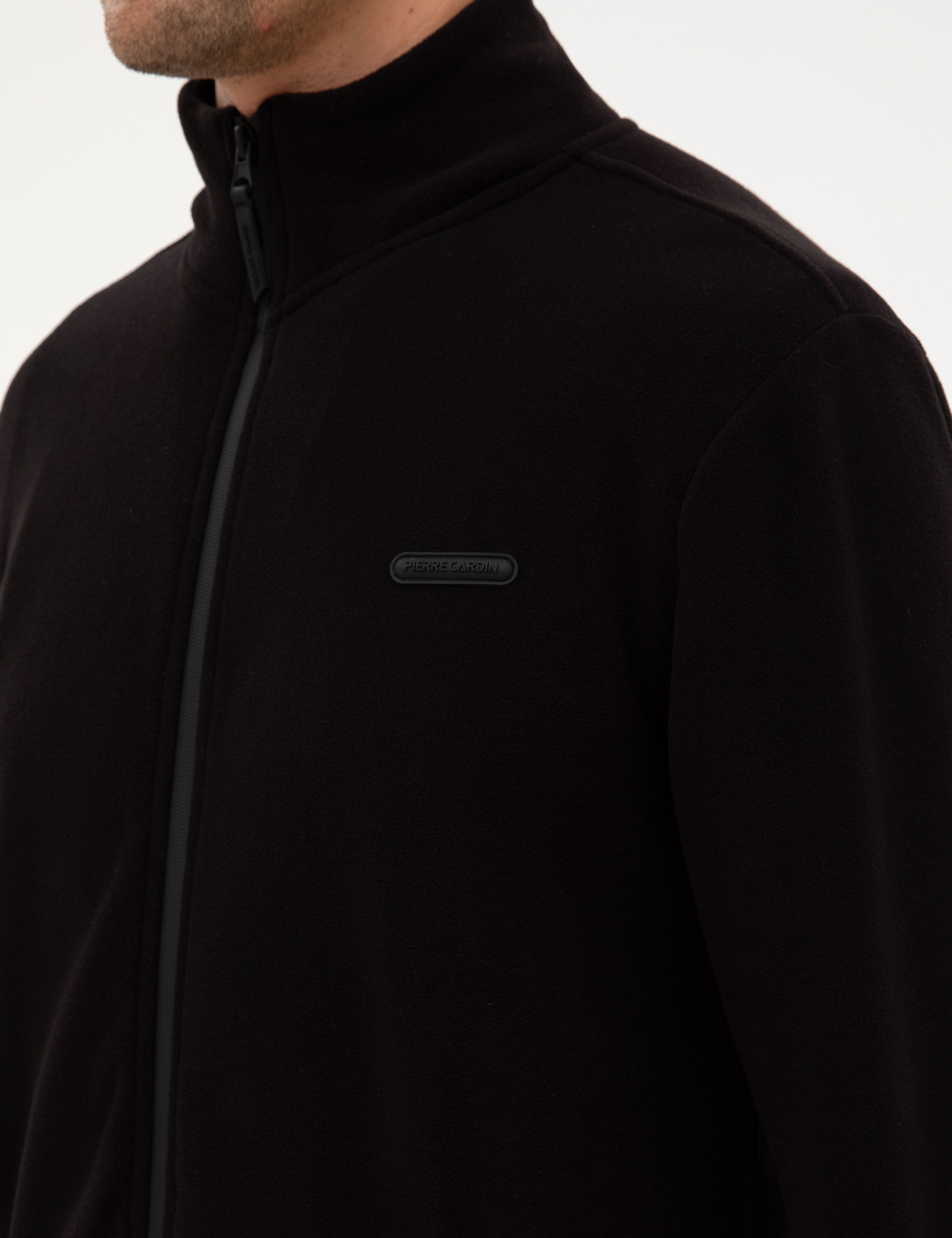 Siyah Regular Fit Polar Hırka