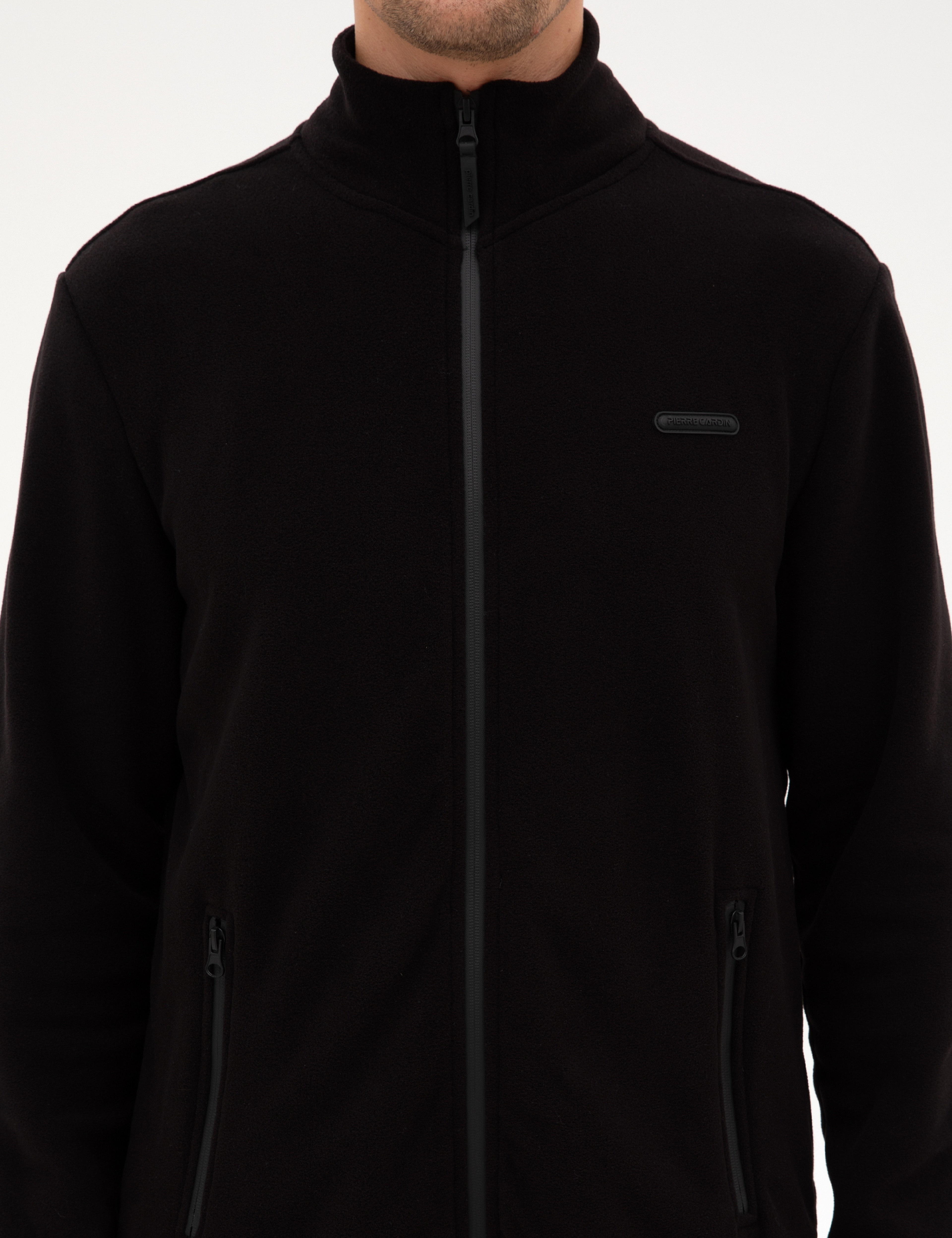 Siyah Regular Fit Polar Hırka