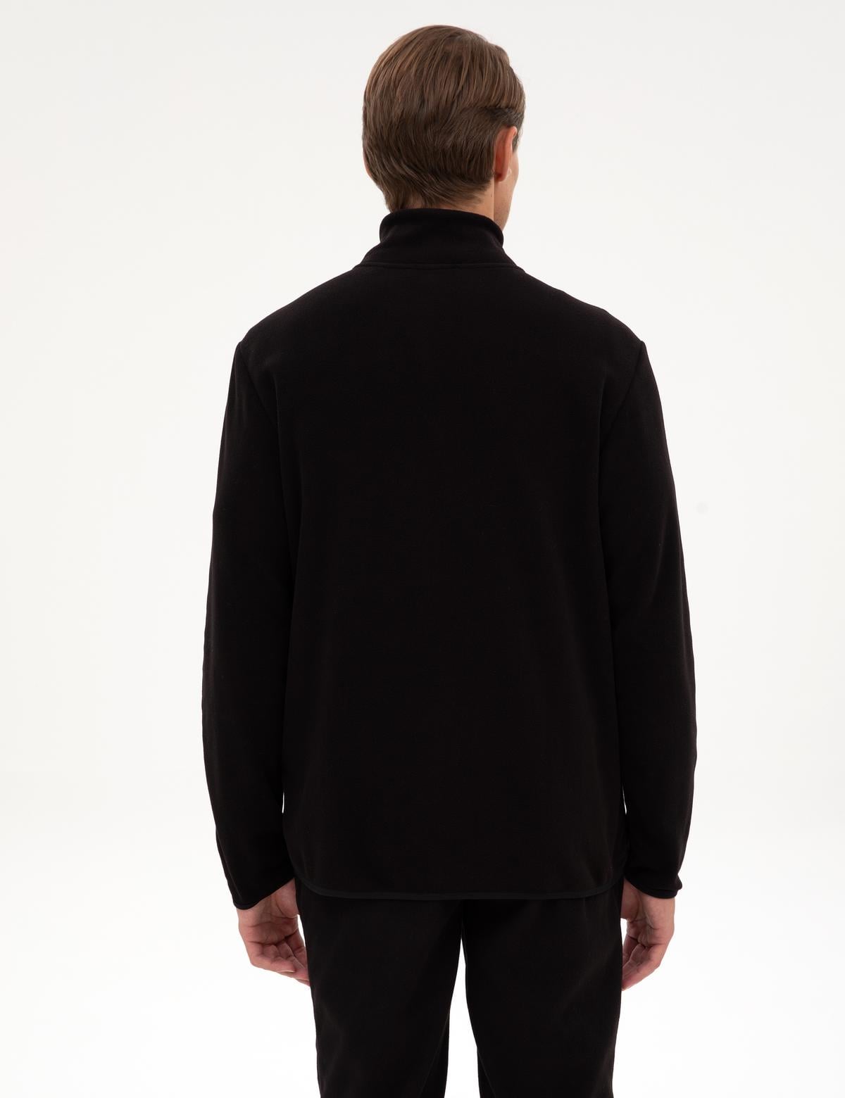 Siyah Regular Fit Polar Hırka - 50314014015