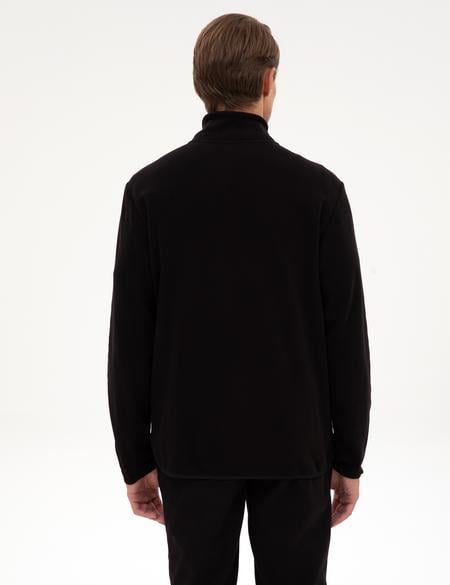 Siyah Regular Fit Polar Hırka - 50314014015