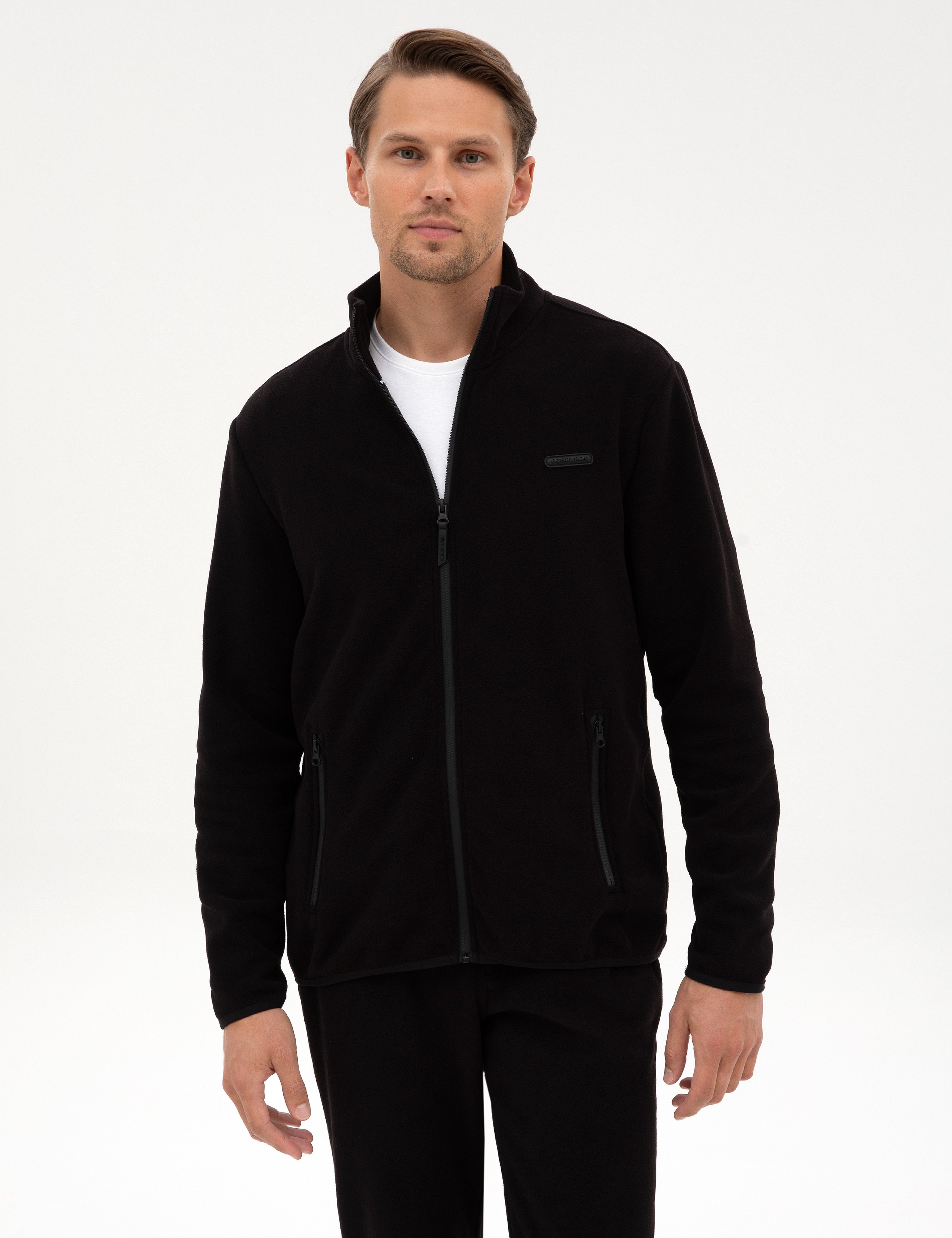 Siyah Regular Fit Polar Hırka