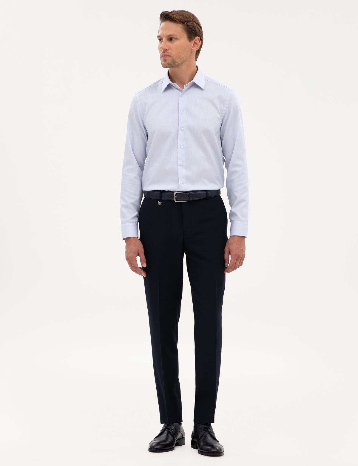 Açık Mavi Non Iron Kolay Ütülenebilir Slim Fit Gömlek - 50315245011