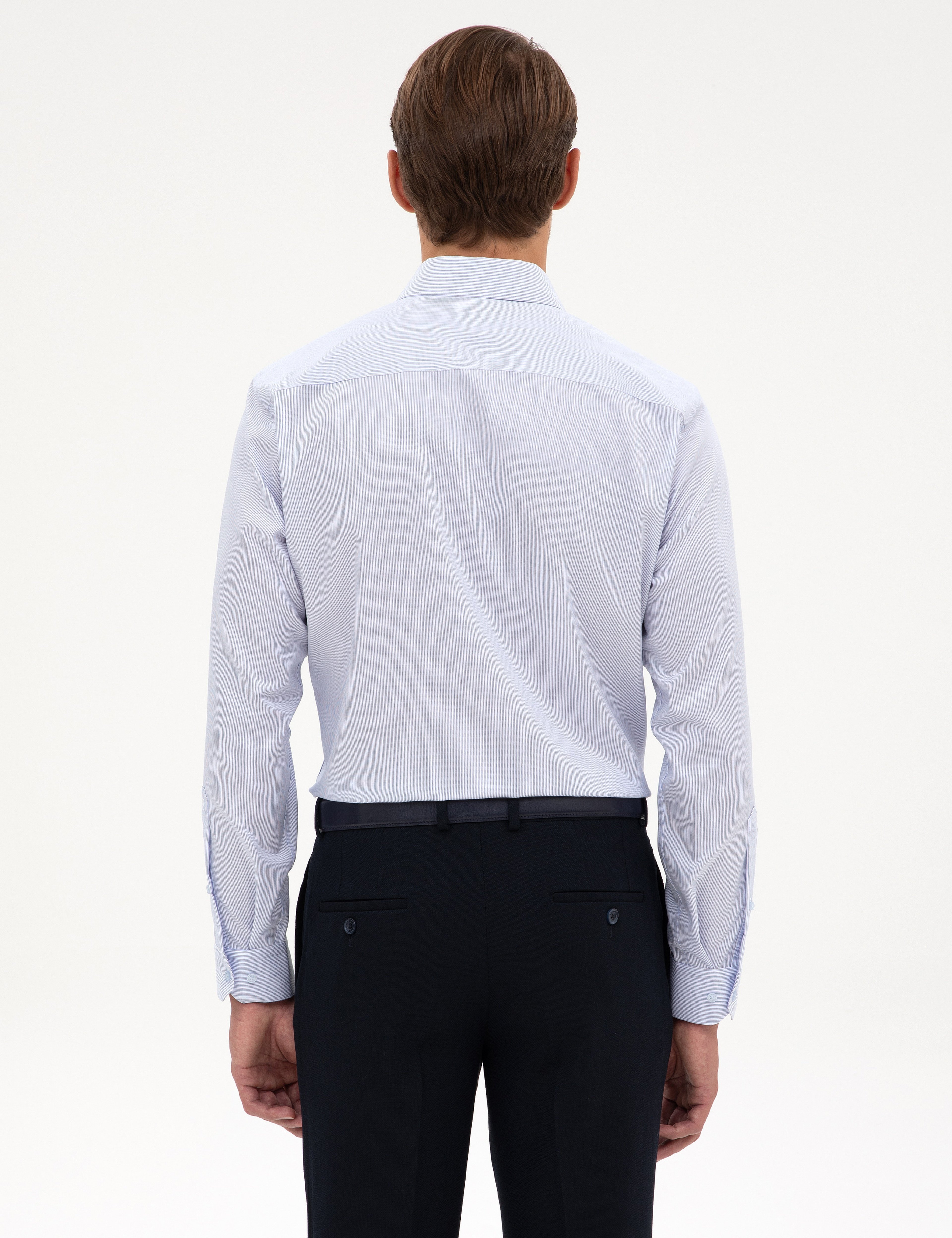 Açık Mavi Non Iron Kolay Ütülenebilir Slim Fit Gömlek