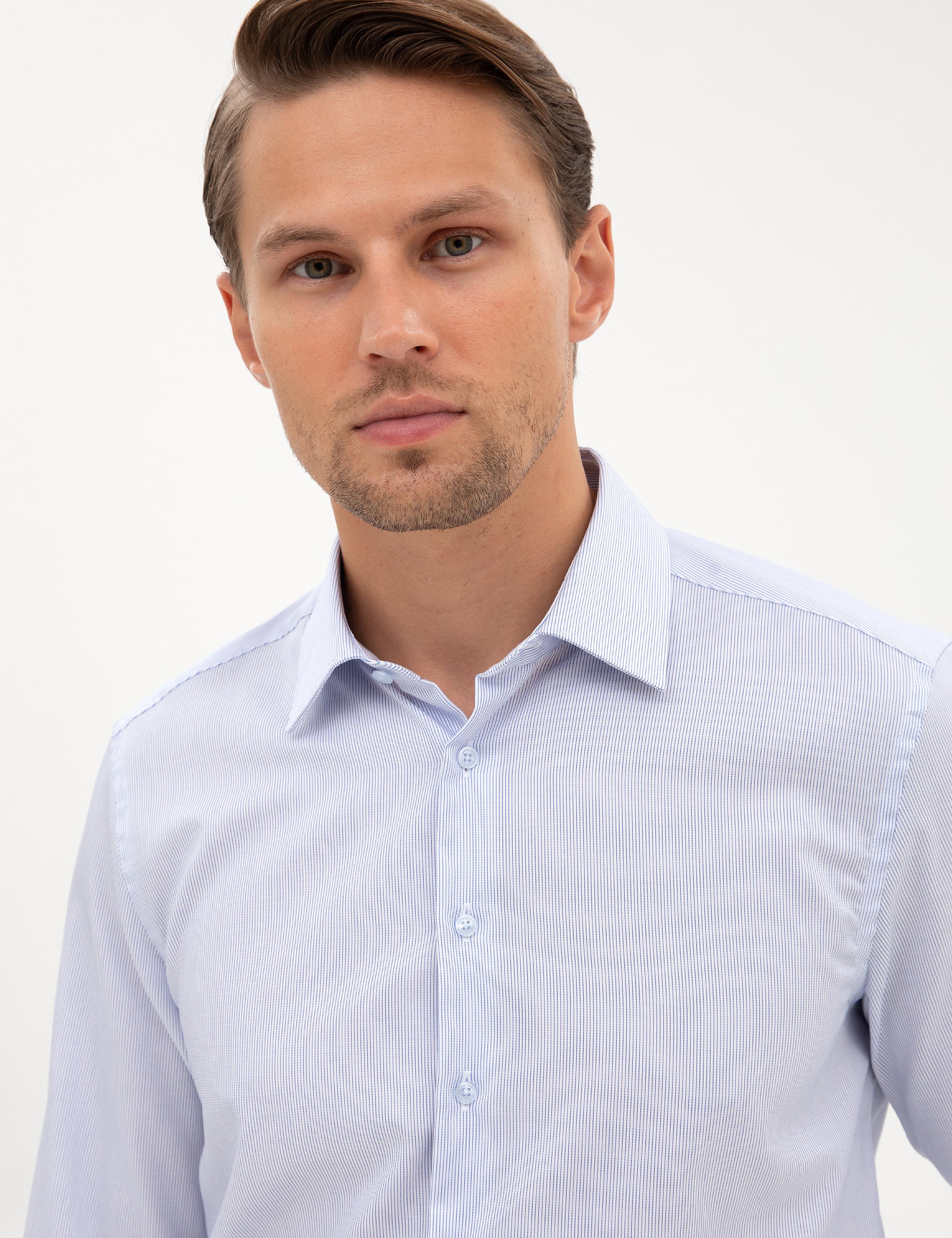 Açık Mavi Non Iron Kolay Ütülenebilir Slim Fit Gömlek