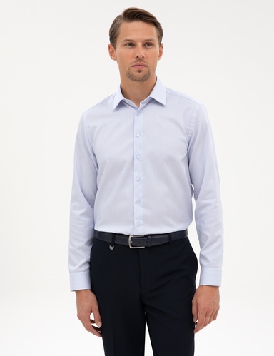 Açık Mavi Non Iron Kolay Ütülenebilir Slim Fit Gömlek