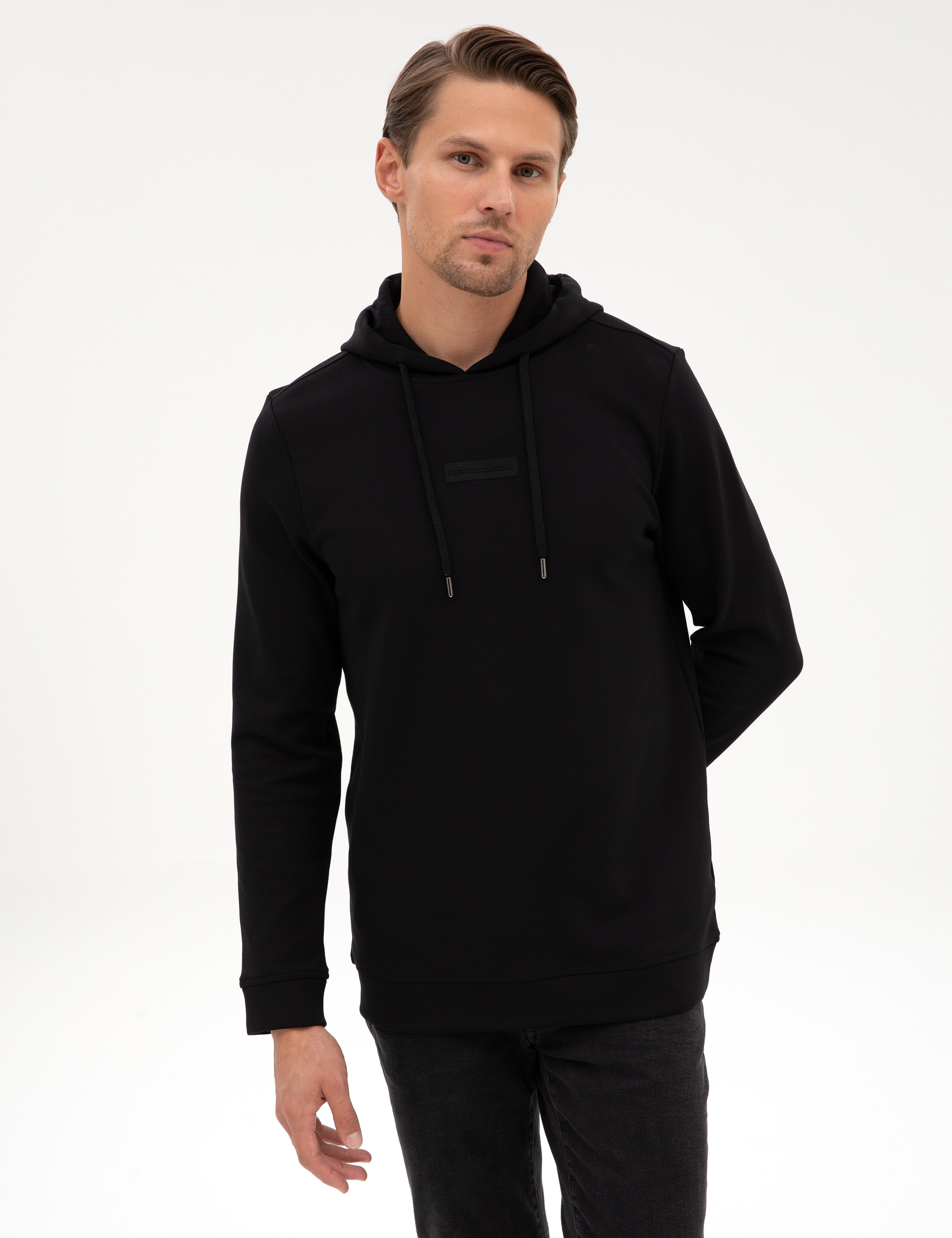 Siyah Regular Fit Sweatshirt - Image 1