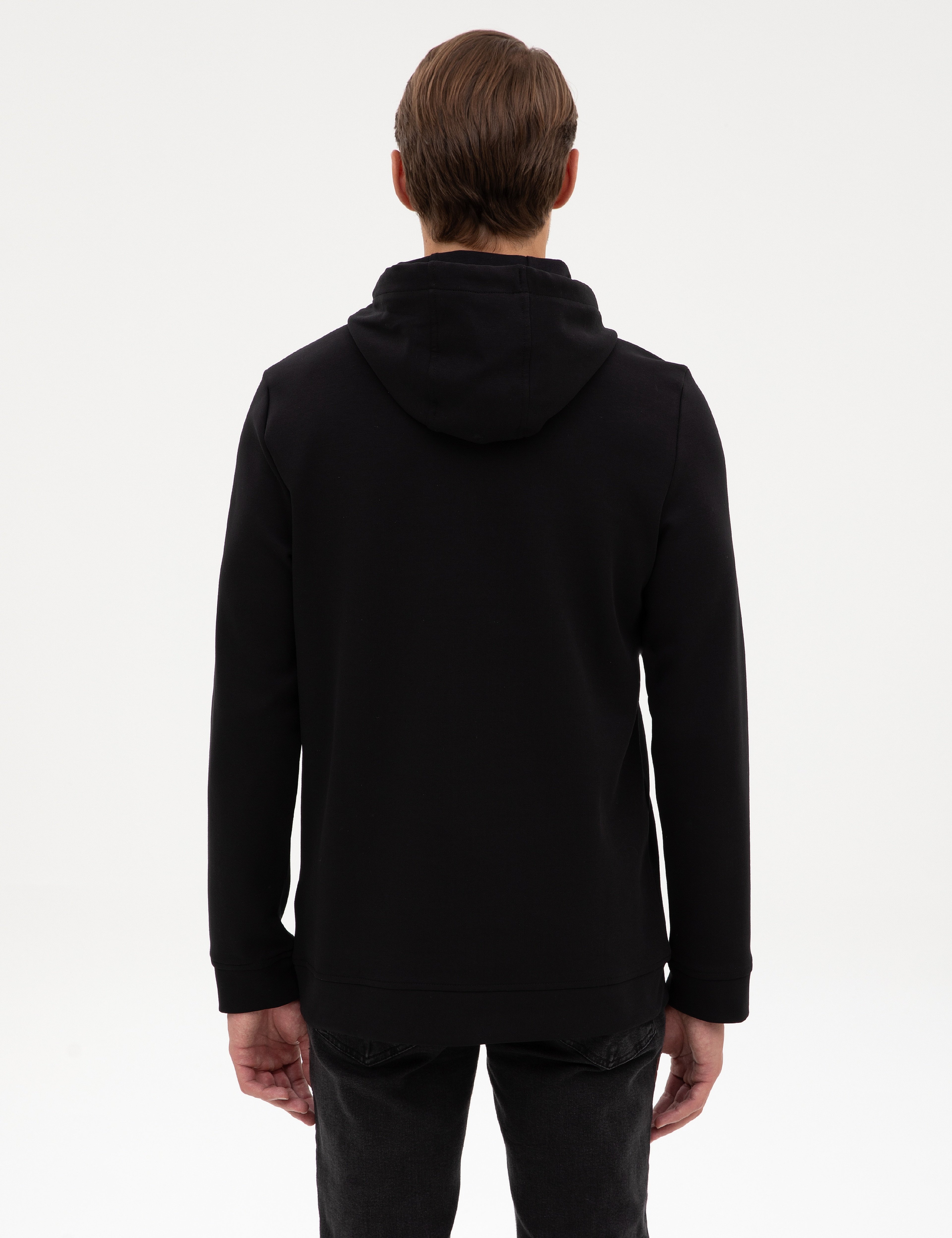 Siyah Regular Fit Sweatshirt - Image 5