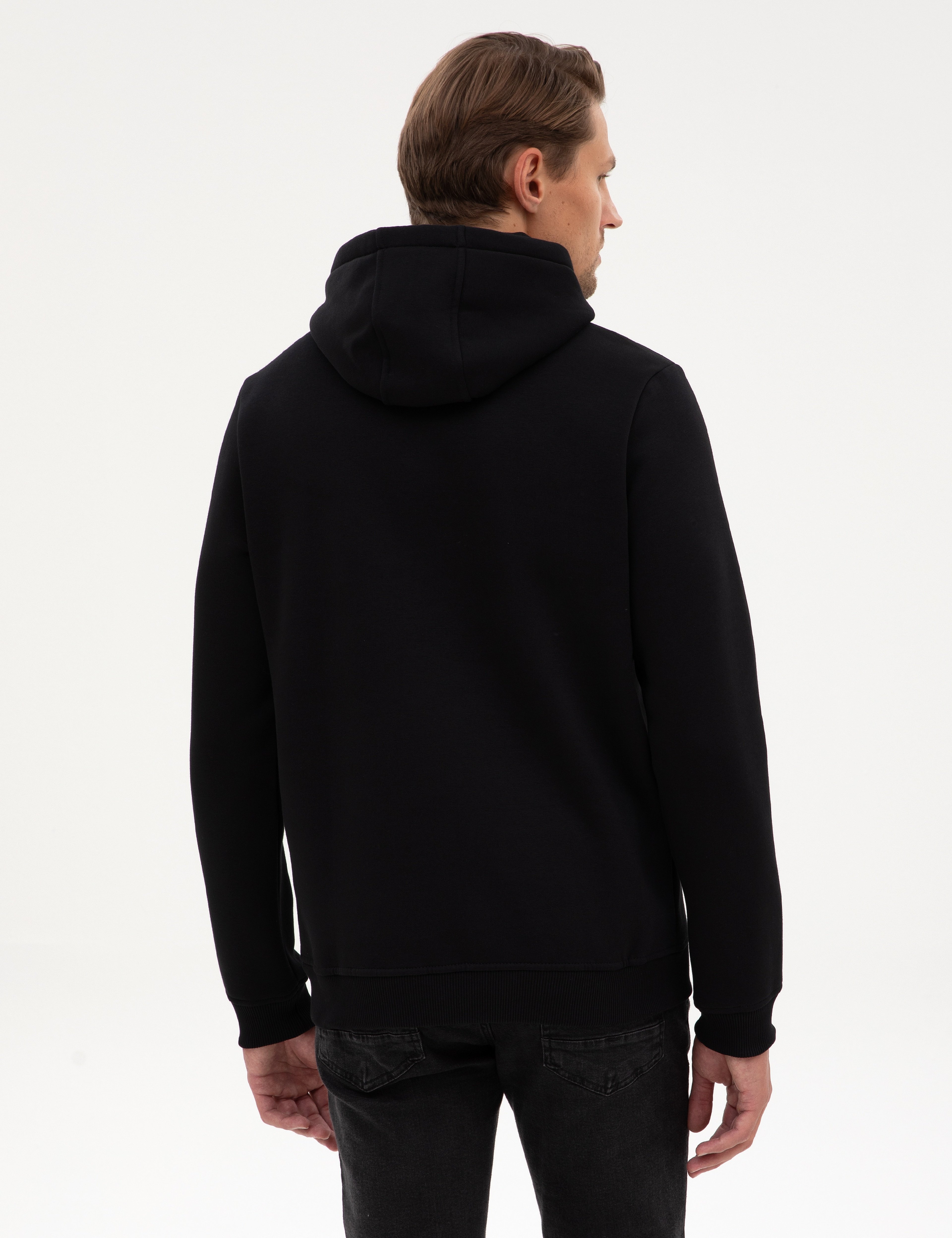 Siyah Regular Fit Sweatshirt - Image 5