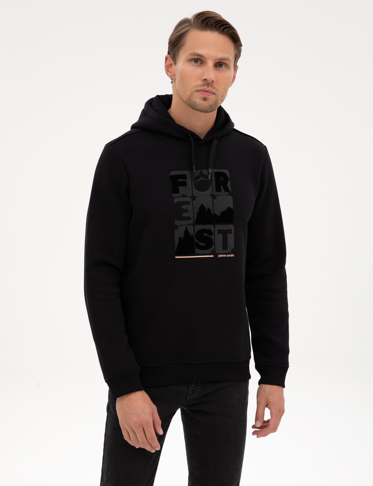 Siyah Regular Fit Sweatshirt