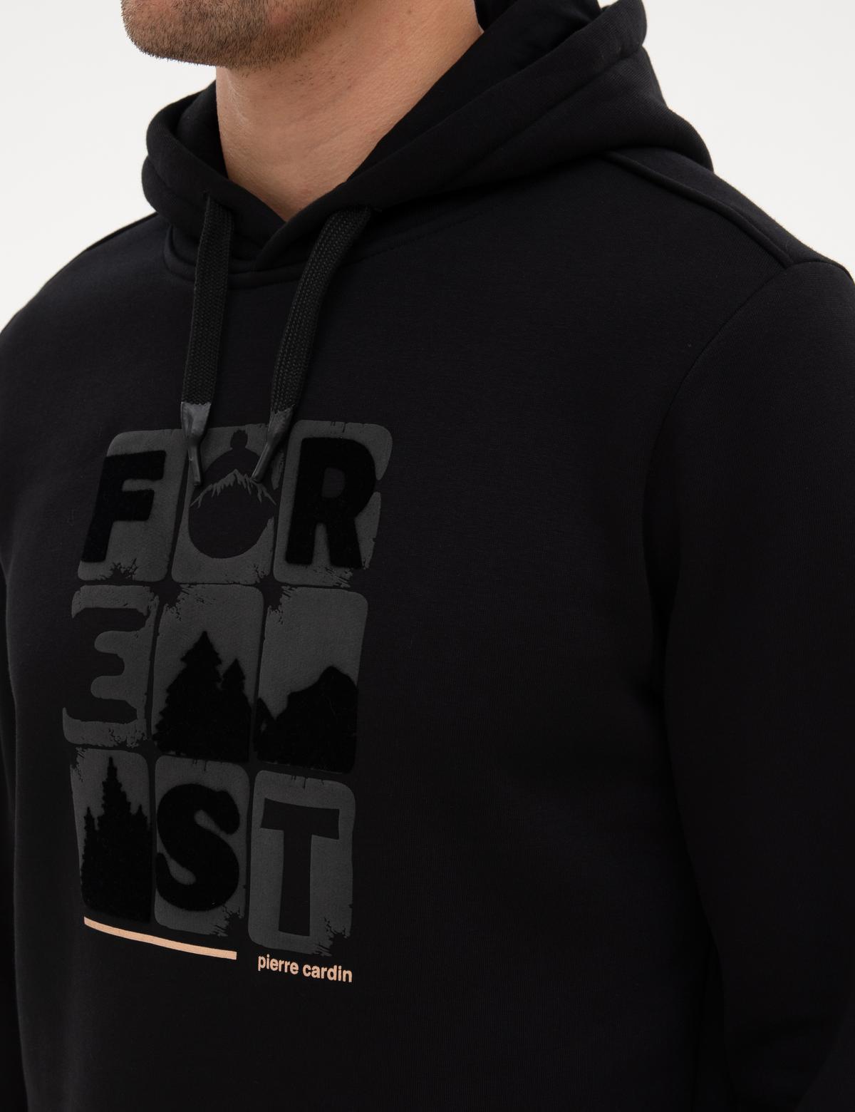 Siyah Regular Fit Sweatshirt - 50315575003