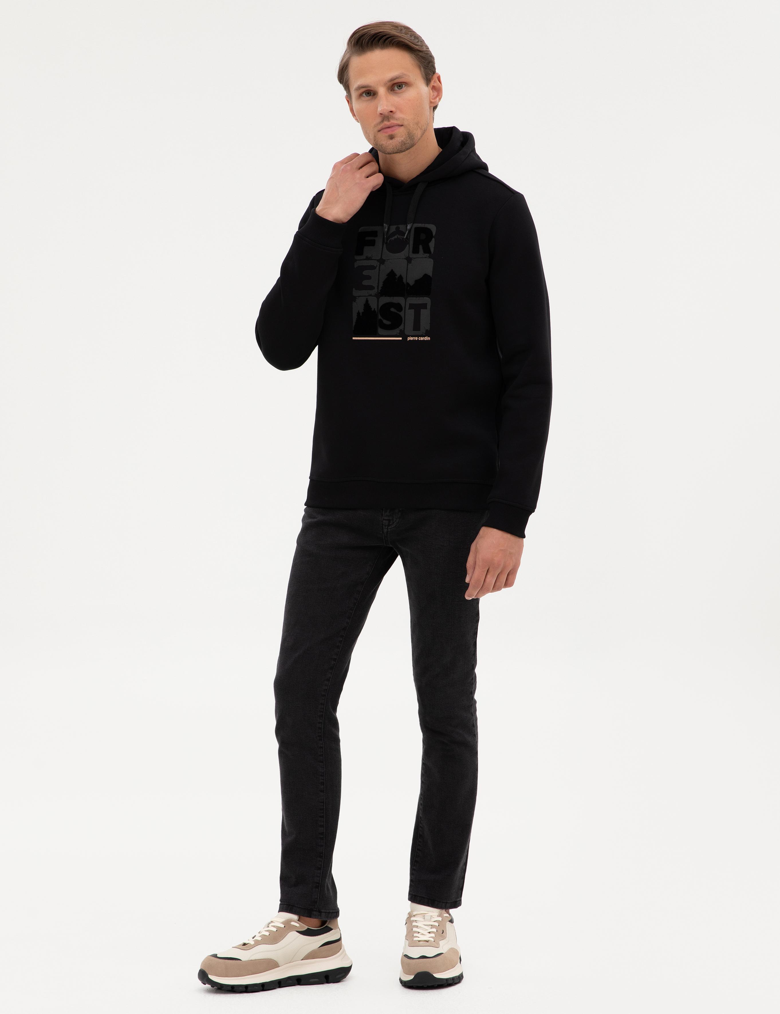Siyah Regular Fit Sweatshirt