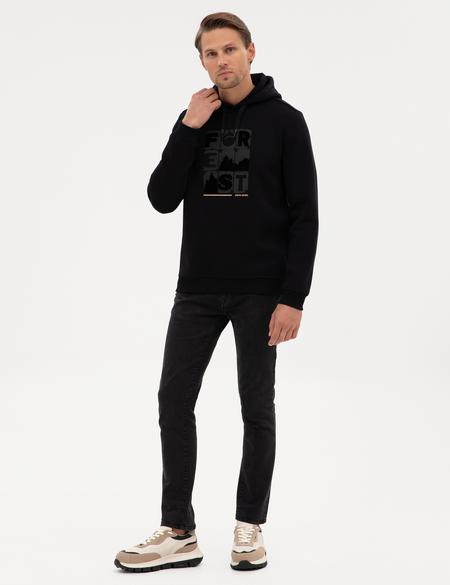 Siyah Regular Fit Sweatshirt - 50315575003