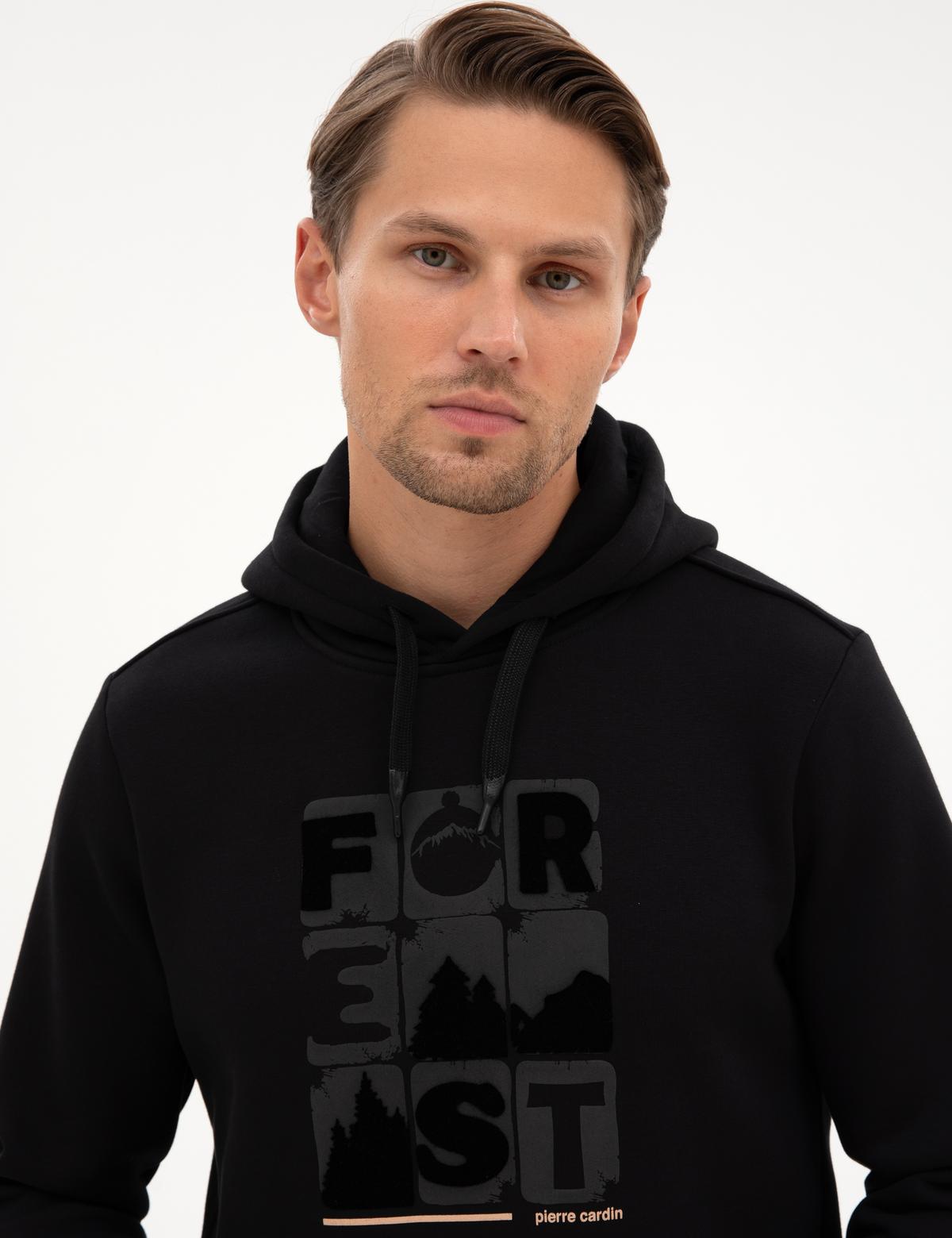 Siyah Regular Fit Sweatshirt - 50315575003