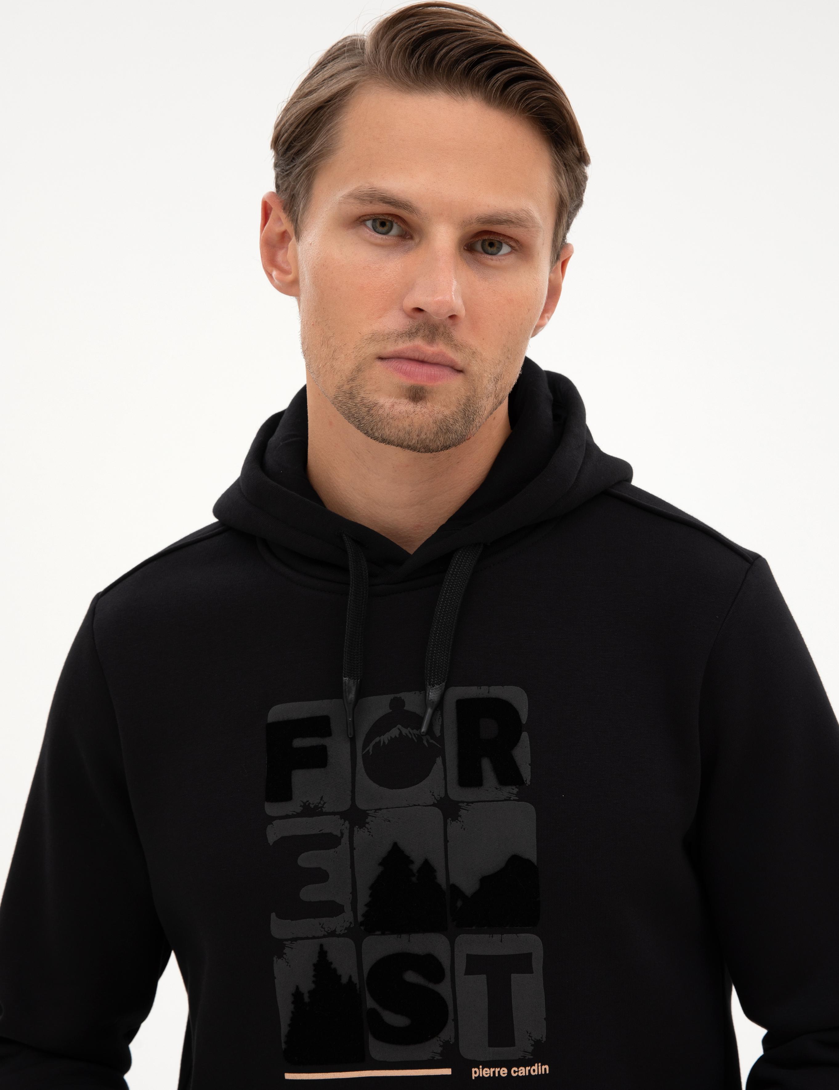 Siyah Regular Fit Sweatshirt