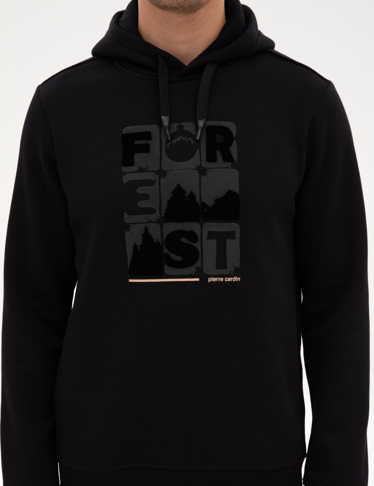 Siyah Regular Fit Sweatshirt - 50315575003