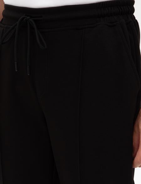 Siyah Slim Fit Duble Paça Eşofman Altı - 50314209017