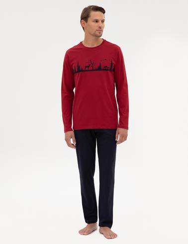 Bordo Pijama Takımı