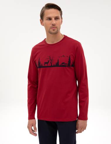 Bordo Pijama Takımı