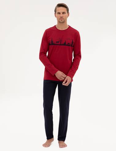 Bordo Pijama Takımı