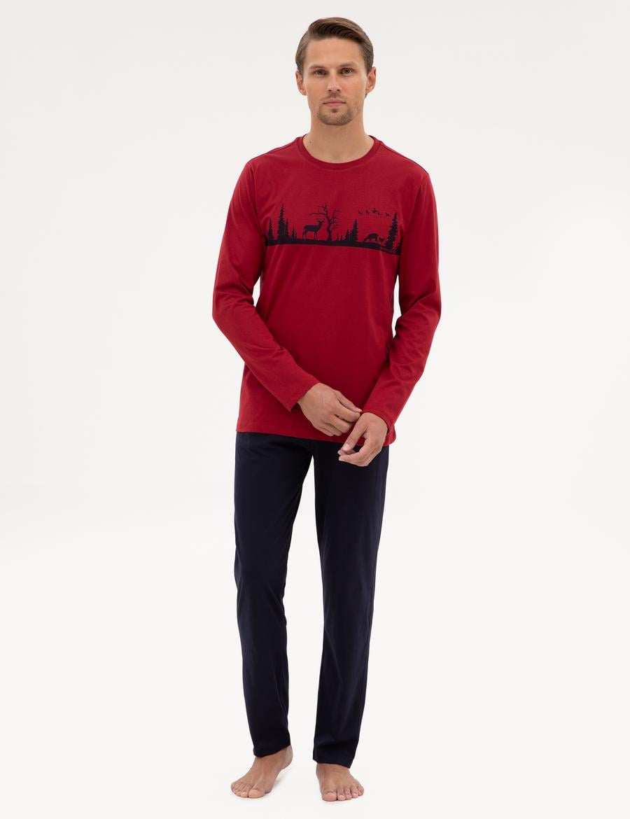 Bordo Pijama Takımı