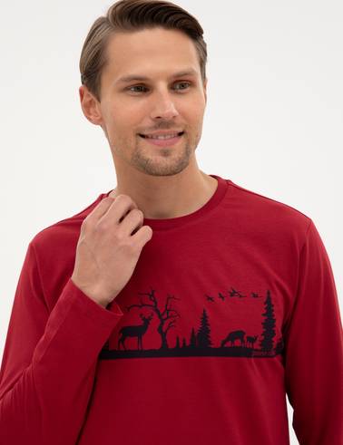 Bordo Pijama Takımı