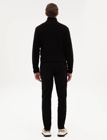 Siyah Slim Fit Polar Eşofman Altı