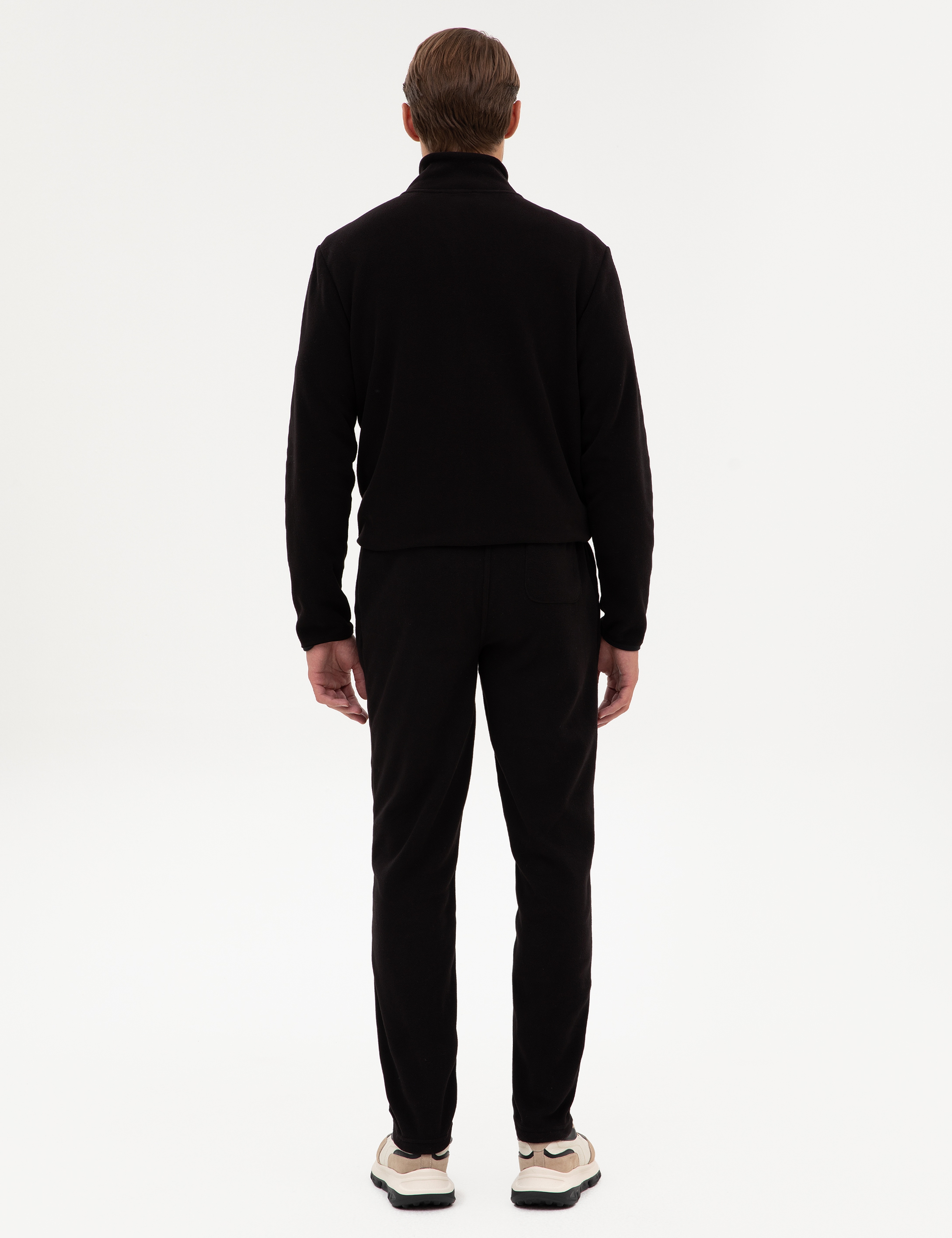 Siyah Slim Fit Polar Eşofman Altı