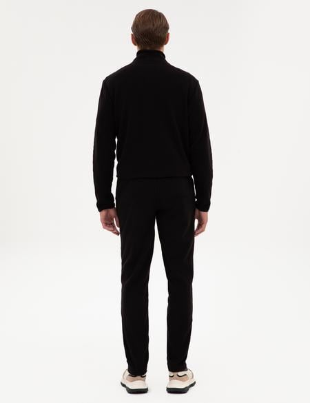 Siyah Slim Fit Polar Eşofman Altı - 50317690008