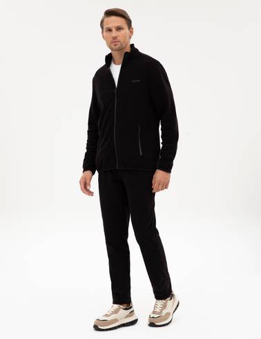 Siyah Slim Fit Polar Eşofman Altı