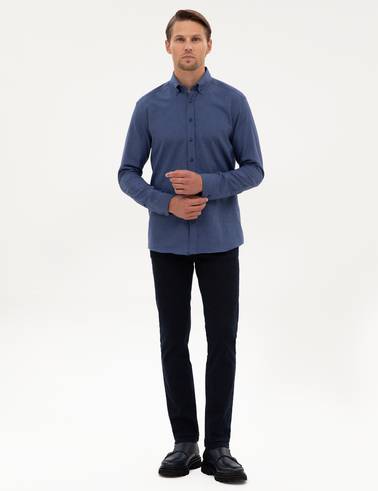 İndigo Regular Fit Uzun Kollu Gömlek
